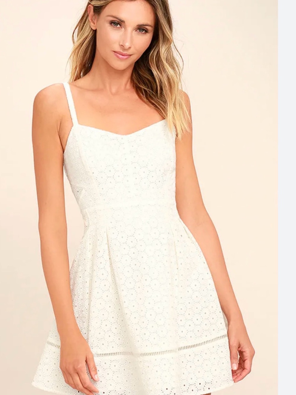 Jack by BB Dakota White Eyelet Mini Dress